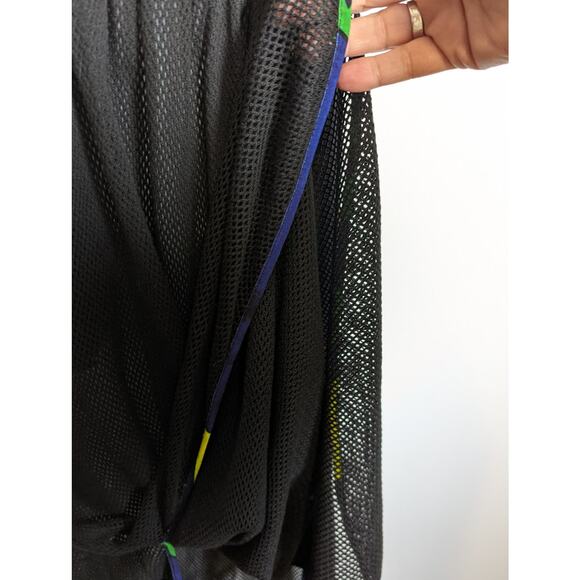 Loewe Paula’s Ibiza Black Sheer Mesh Strapless Smocked Dress or Skirt M - Picture 12 of 15